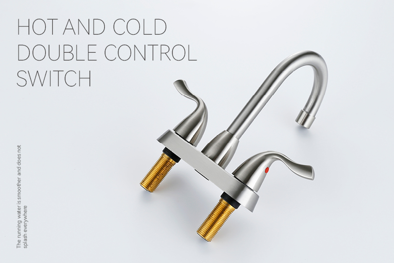 grifo de ba&ntilde;o de n&iacute;quel cepillado