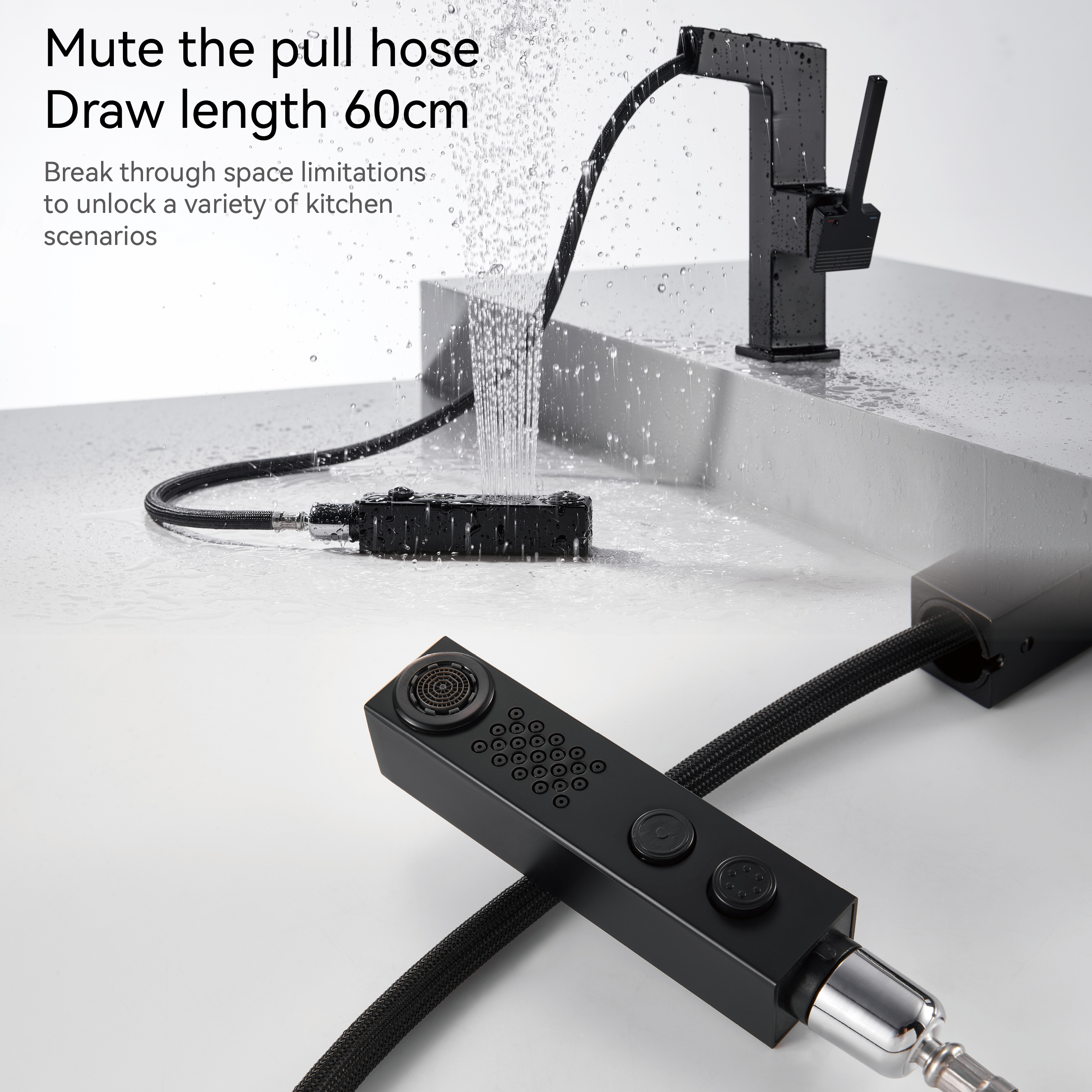 grifo de ba&ntilde;o negro