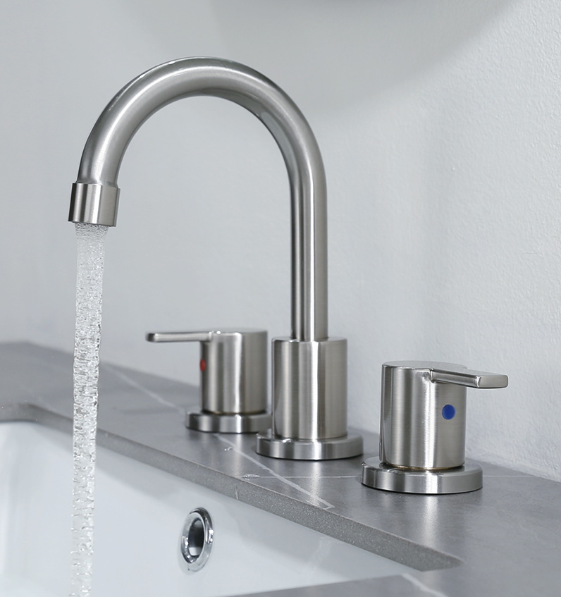 Grifo de 3 agujeros CUPC Estilo generalizado de 8 pulgadas para el baño con BF03015-K09-BN