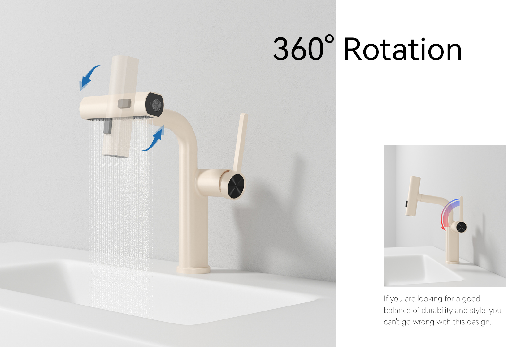 Grifo de lavabo de lluvia volador