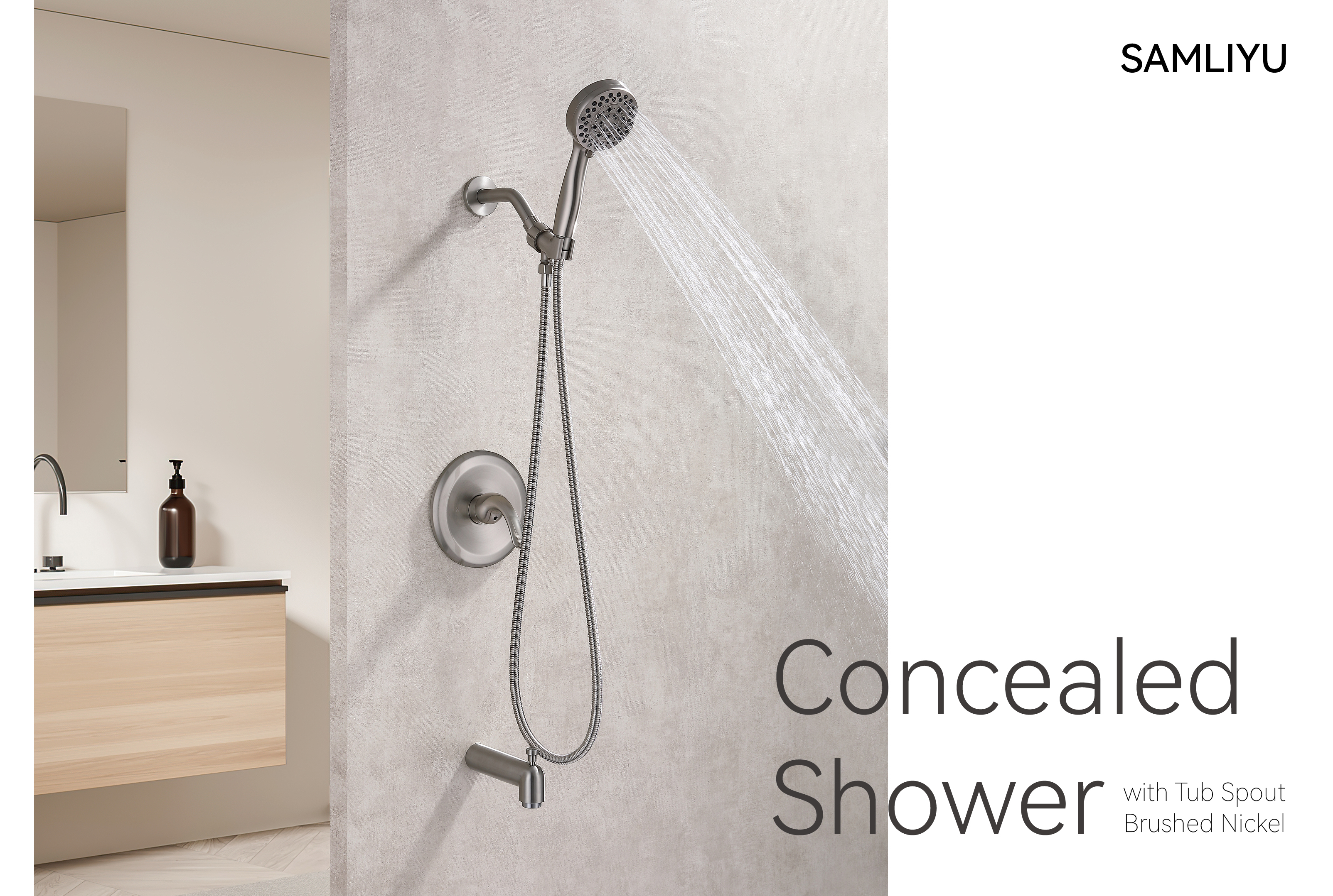 El mejor sistema de ducha de n&iacute;quel cepillado.