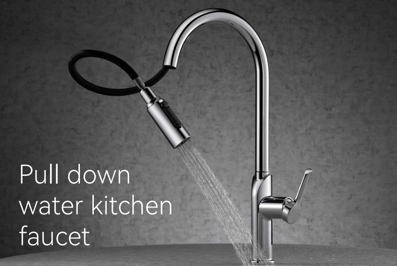  Brass Chrome terminado Pure Water Tire Down Kitchen Faucet KF03014-C
