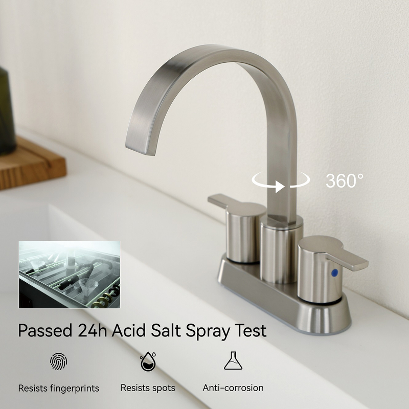 Níquel cepillado con cepillo moderno grifo de lavabo de lavabo