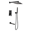 Samliyu China Juego de cabezal de ducha negro con lluvia oculta Baño de lluvia