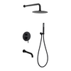 Samliyu Black Ducha de ducha Set Montaje de pared Montaje Batio
