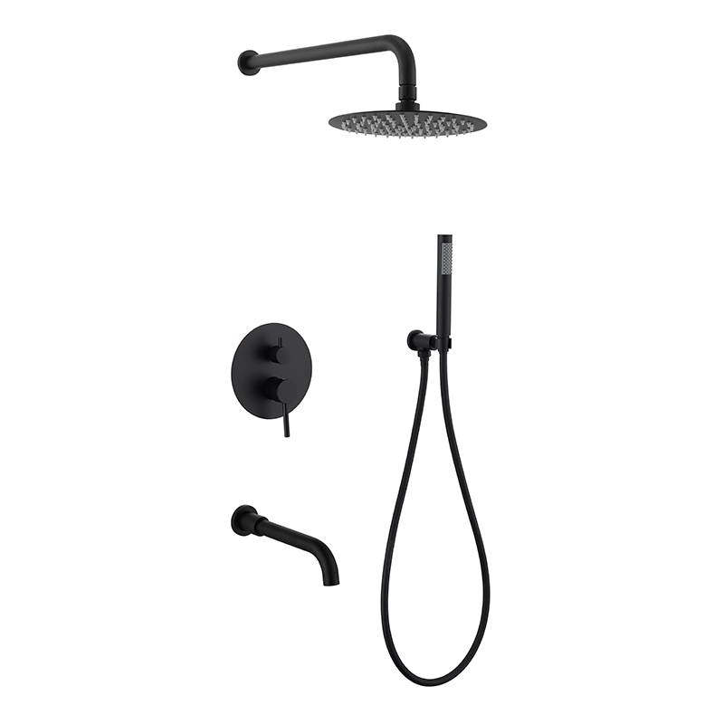 Samliyu Black Ducha de ducha Set Montaje de pared Montaje Batio