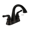 Grifo de lavabo de baño de 4 pulgadas de latón de 2 manijas para lavabo de baño SLY 