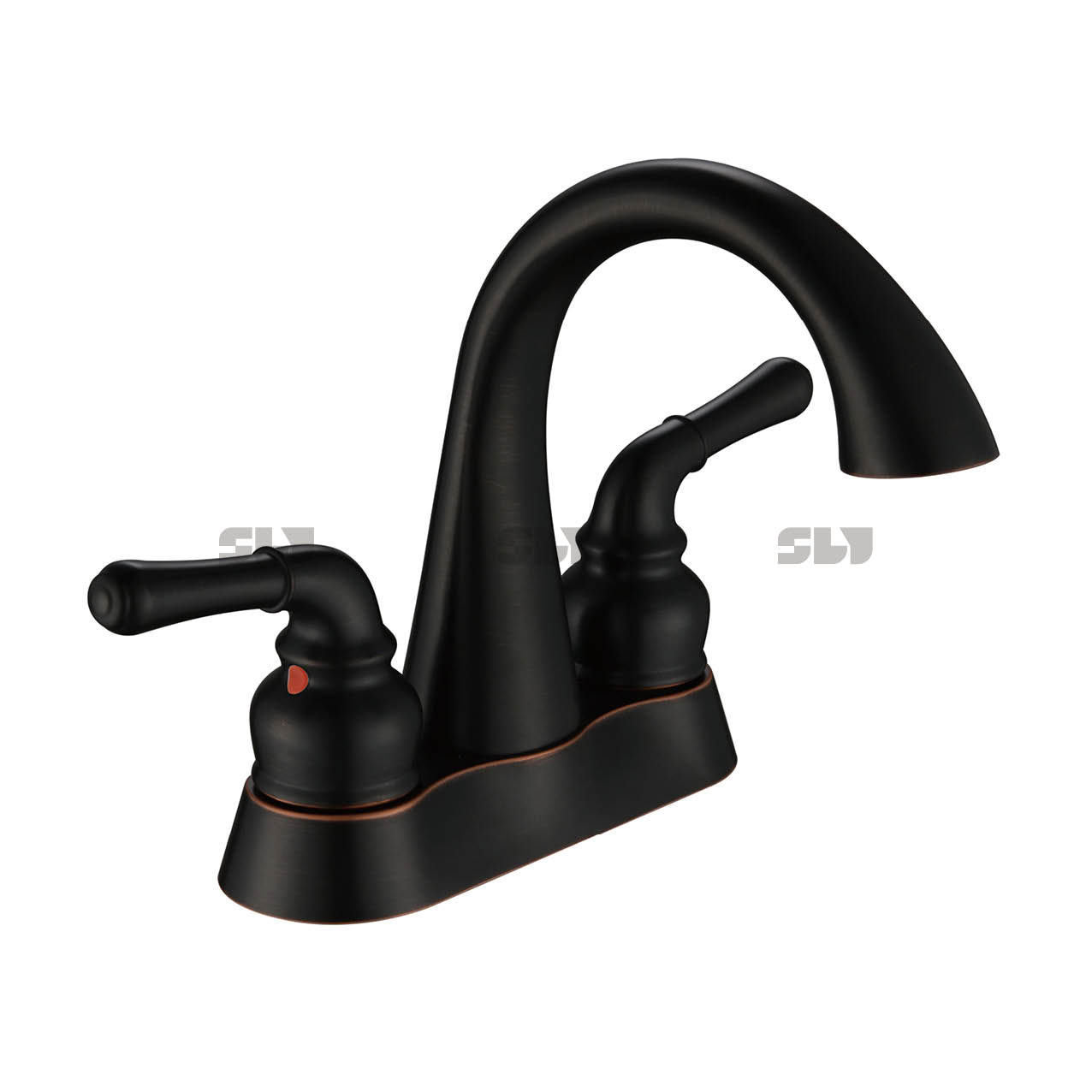 Grifo de lavabo de baño de 4 pulgadas de latón de 2 manijas para lavabo de baño SLY 