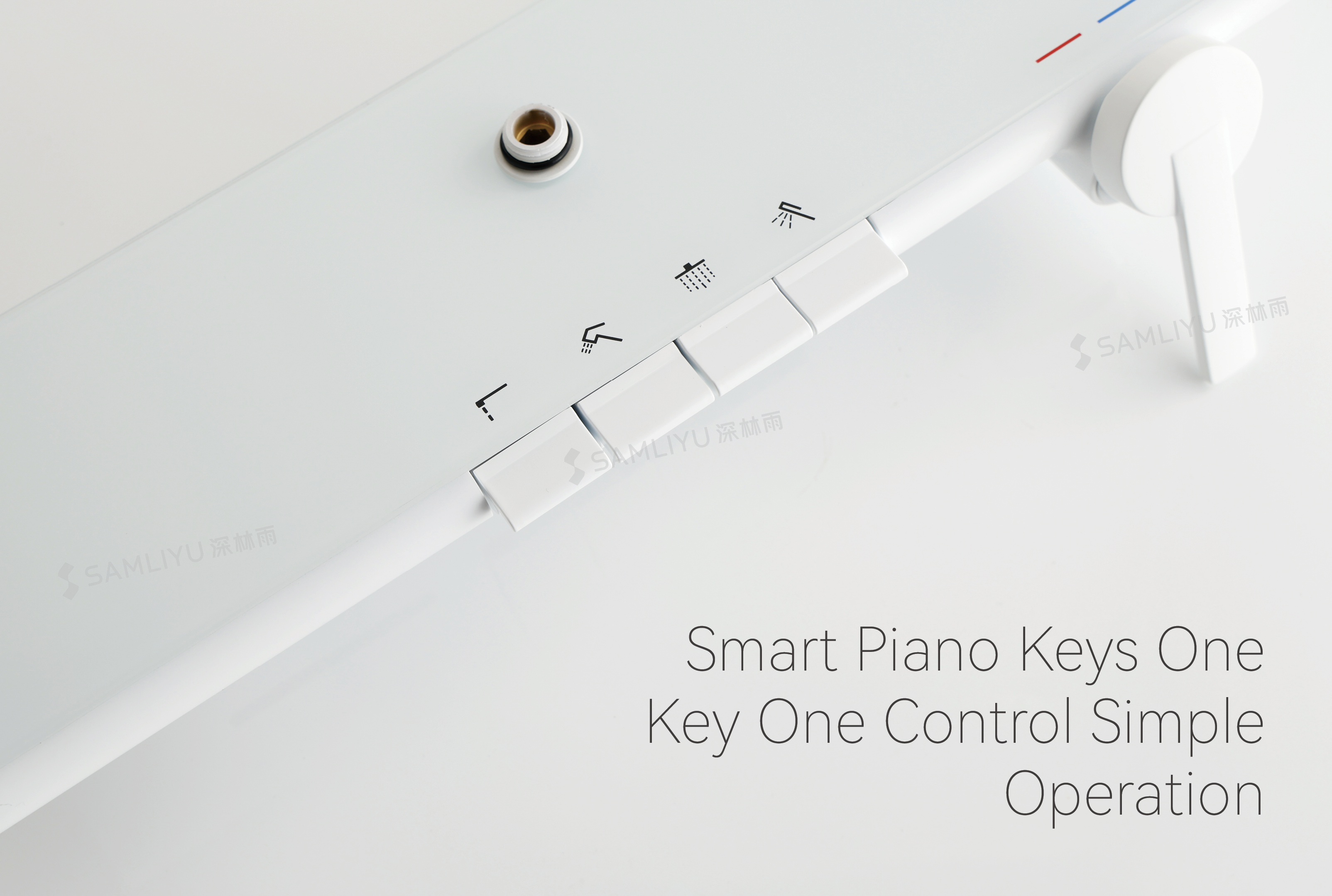 Sistema de ducha blanco mate