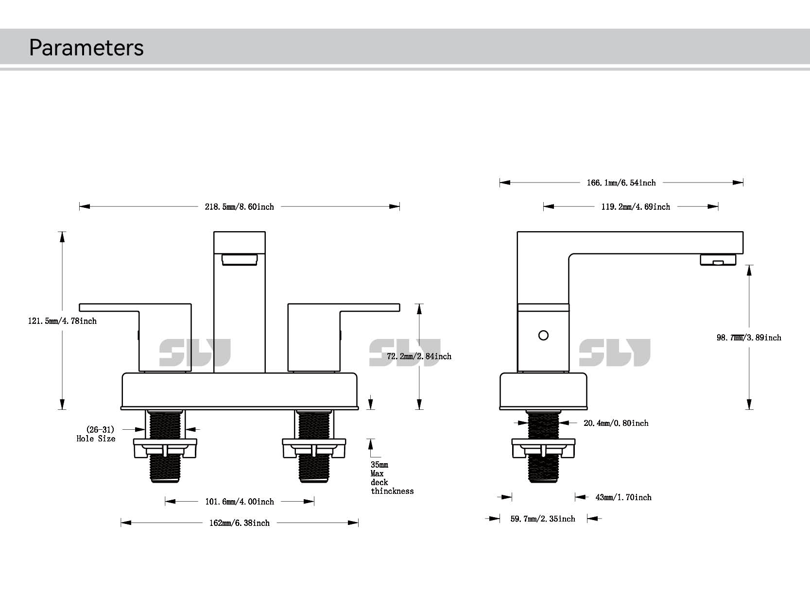 grifo de 4 pulgadas de extensi&oacute;n