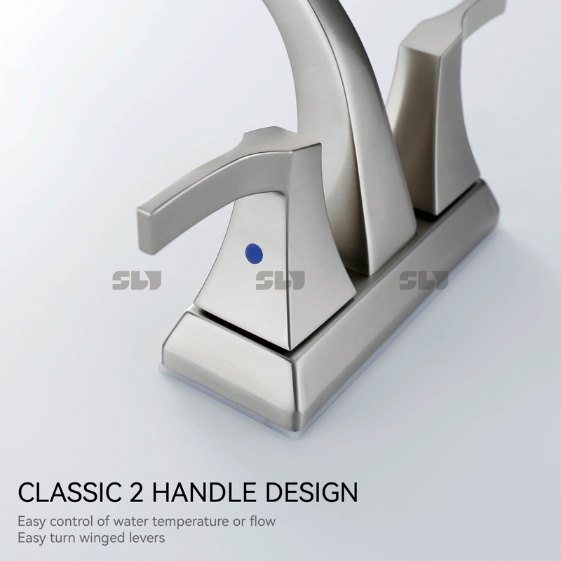 SLY, recién llegados, diseño clásico, grifo central de doble manija, grifo de baño caliente/frío