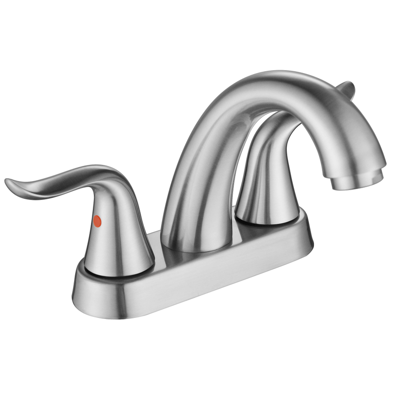 Grifo de baño de níquel de níquel cepillado con mantequilla con baño de válvula de cerámica baño