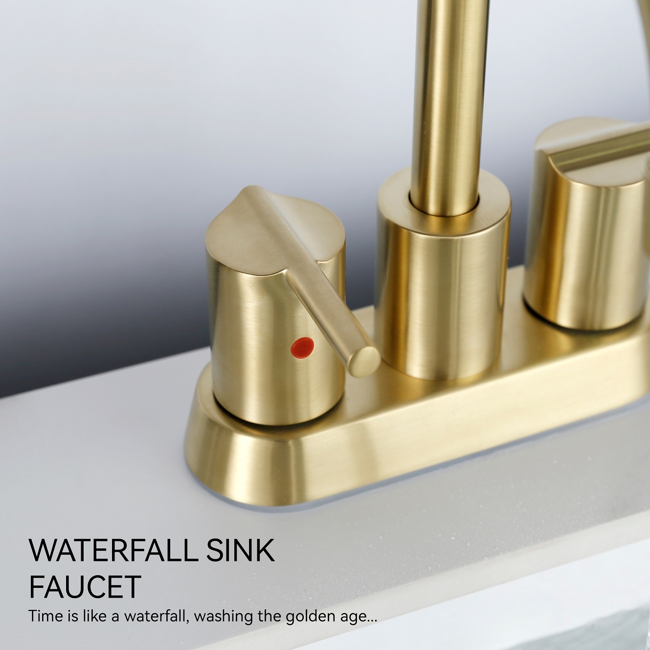 Níquel cepillado con poca potencia Control de agua Con cuenca del baño del baño