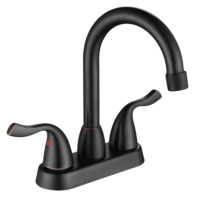 Sly Hot vende grifos de mango de doble cabeza grifos de baño de 4 pulgadas Centerset grifo