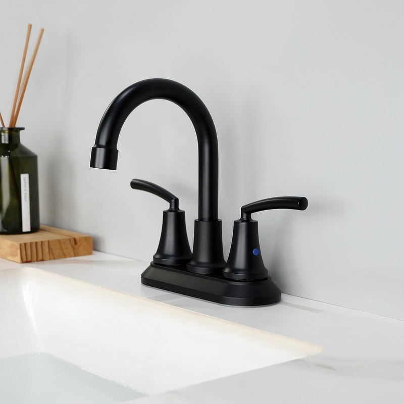 Grifo de baño negro mate de zinc Sly para la batidora de la bañera