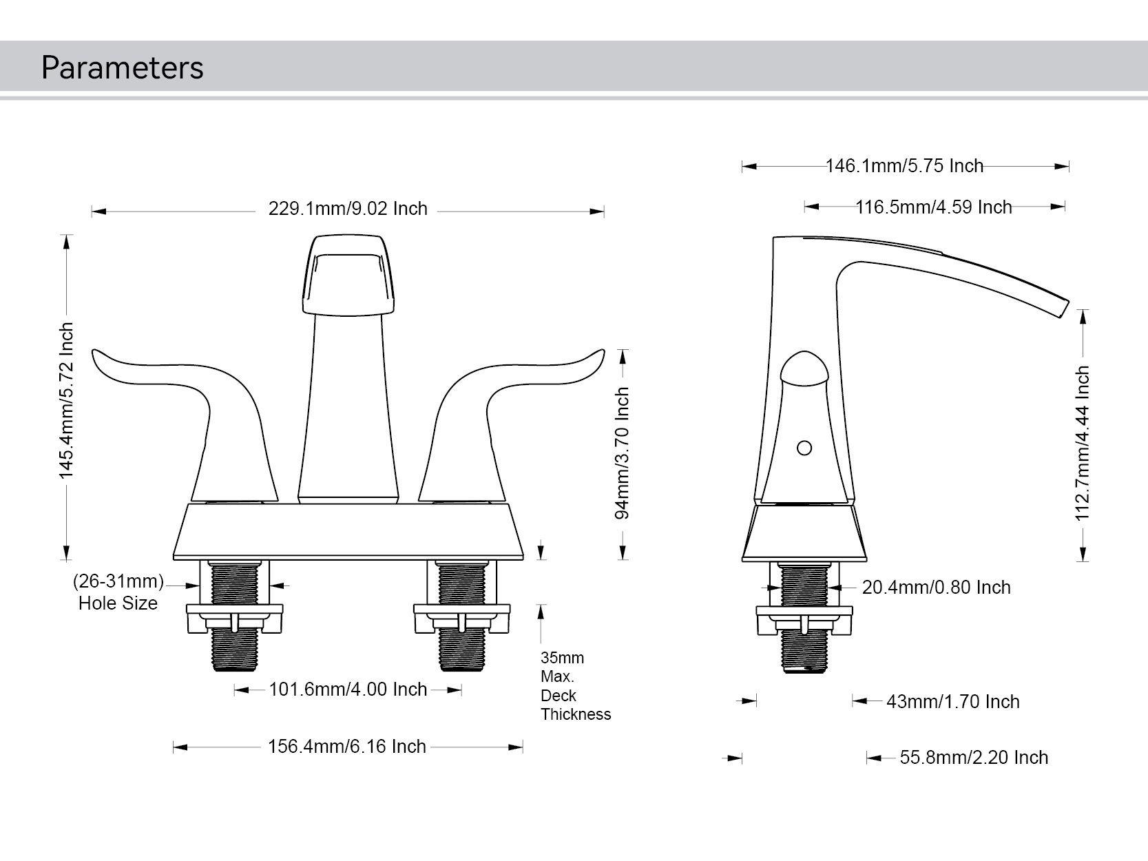 grifo de pared de ba&ntilde;o