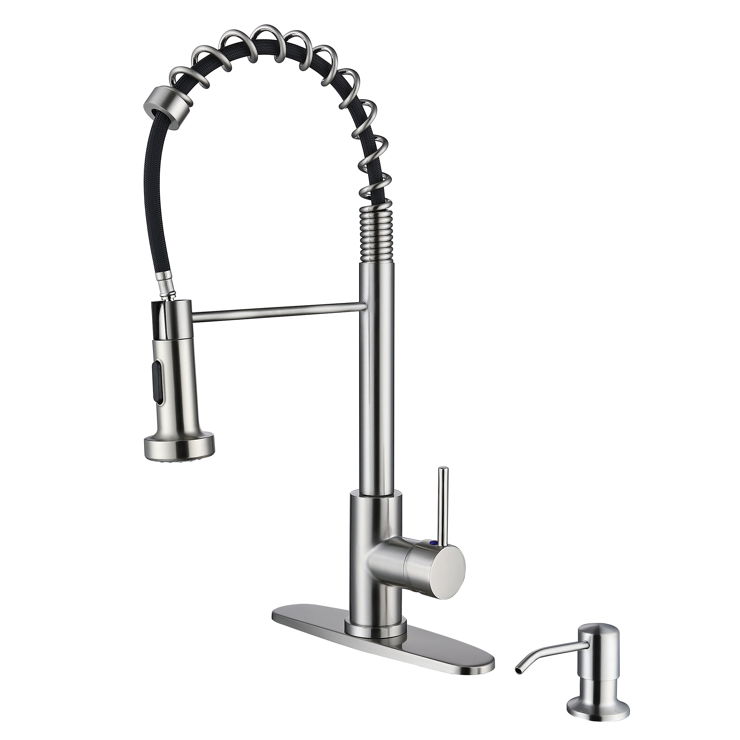 Grifo de cocina de níquel cepillado con agua de agua fría.