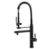 Nuevo estilo moderno moderno 304 grifo de grifo de cocina negra mate con tirón