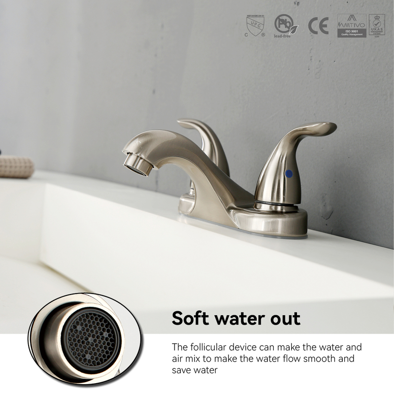 Sly cepillado níquel Nuevo diseño de lujo Taps de baño Mezclador de fregadero de fregadero