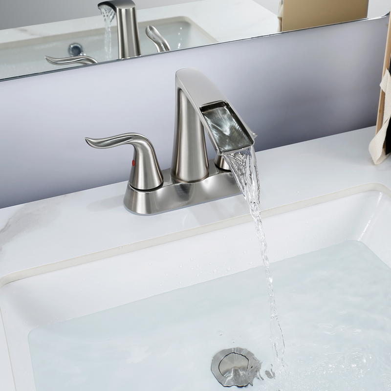 Mayorista de fábrica Doble manejo del grifo de baño del grifo de agua Fregadero del fregadero del hogar 