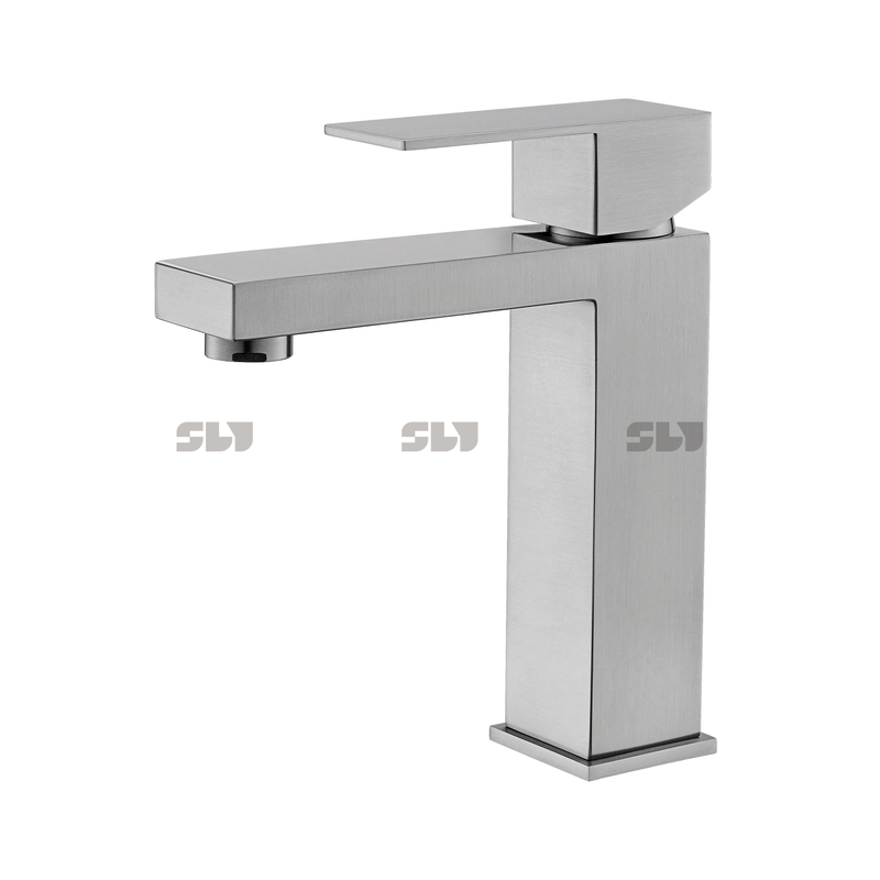 Grifo de un solo orificio para baño de acero inoxidable duradero SLY