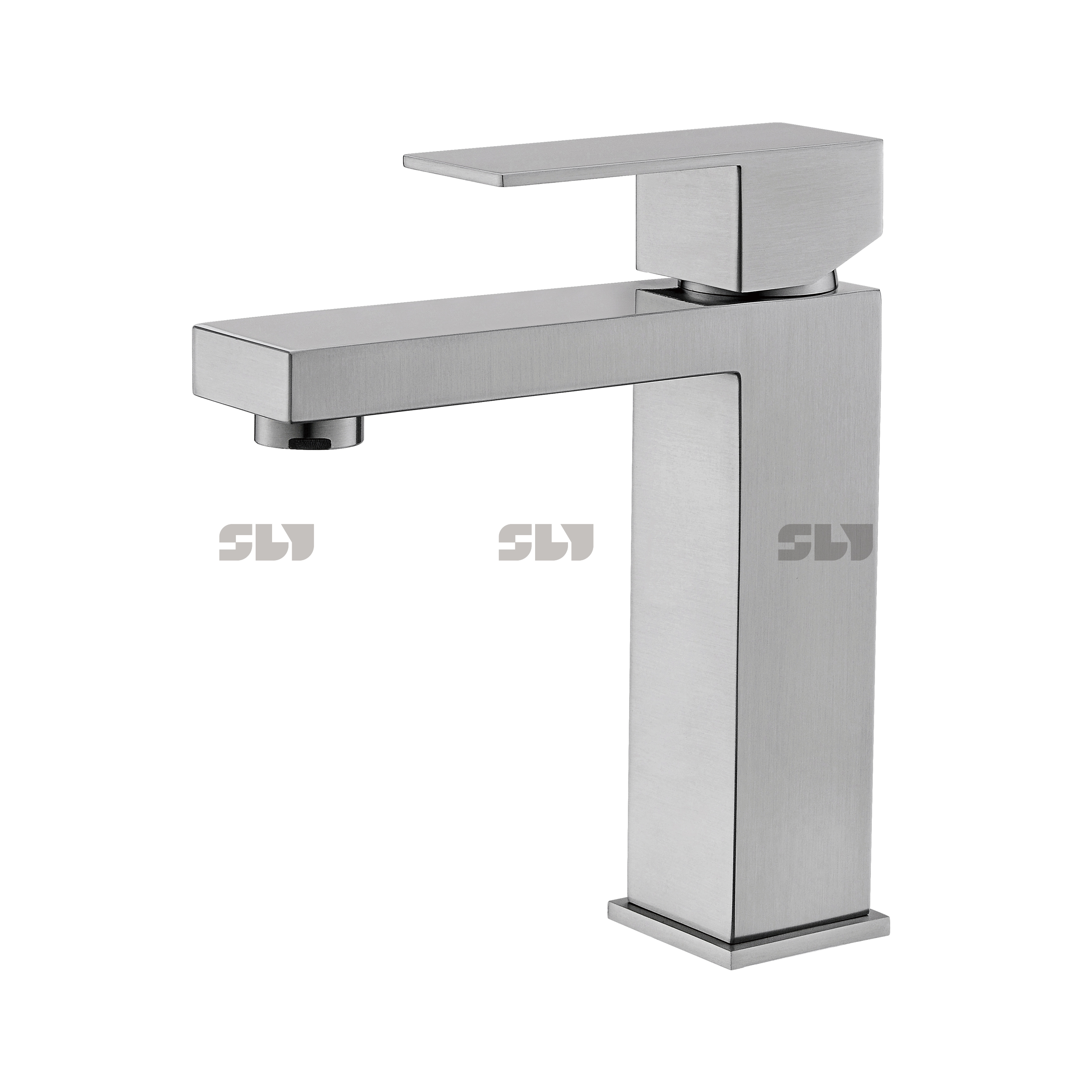 Grifo de un solo orificio para baño de acero inoxidable duradero SLY