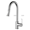 SLY SS304 Grifo de cocina monomando extraíble multifuncional de 3 vías