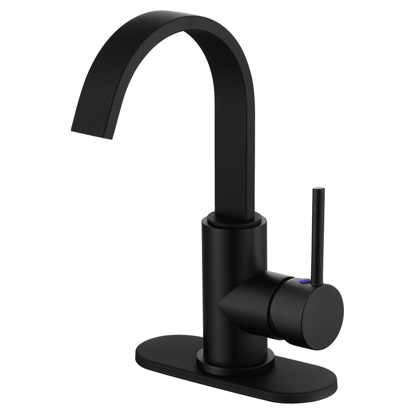 Sly plástico mate mate de acero inoxidable lavabo de fregadero de acero redondo grifo de grifo redondo para cuenca del baño