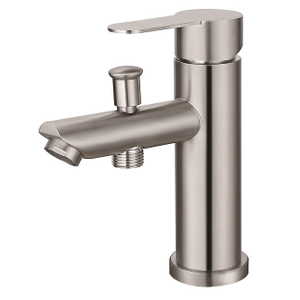 Níquel cepillado con cepillado de alta calidad acero inoxidable 304 fregadero de agua sola grifo grifo para baño de cocina