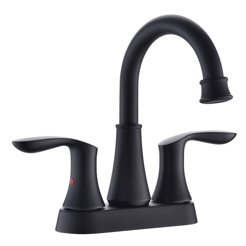 Sly zinc mate mate de cascada negra fregadero de liofre de bañero de baño de baño moderno