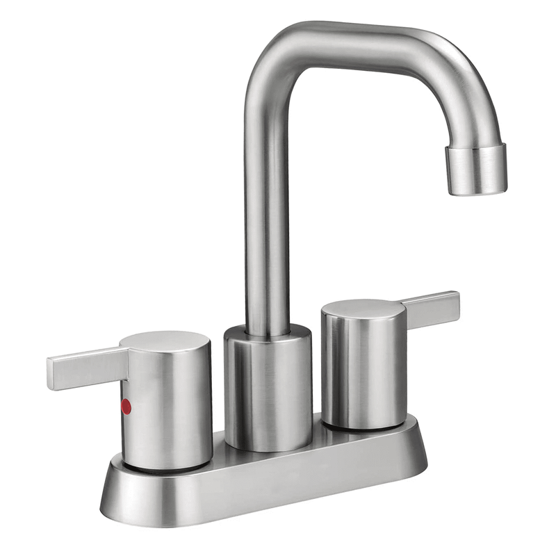 Níquel cepillado con cepillado moderno de un solo agujero de solo agujero de lavabo