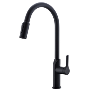 Sly Matte Black Pull Sprayer Fregadero de agua Fregadero de la cocina