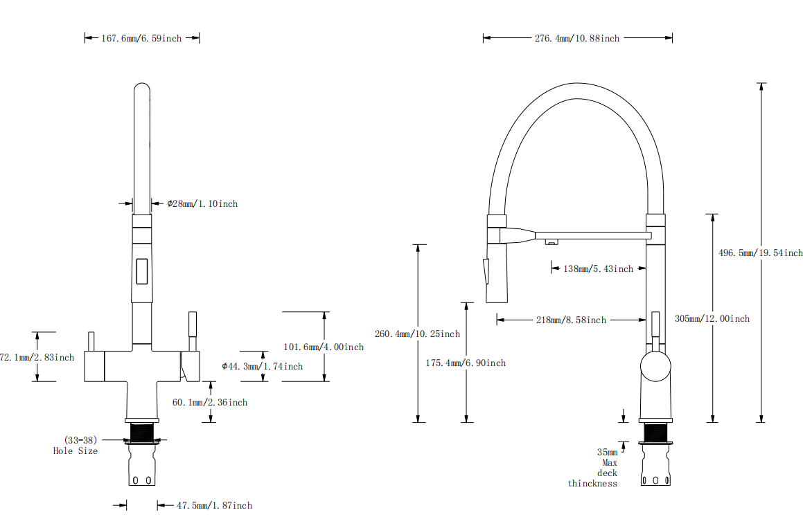  de agua pura grifo de cocina