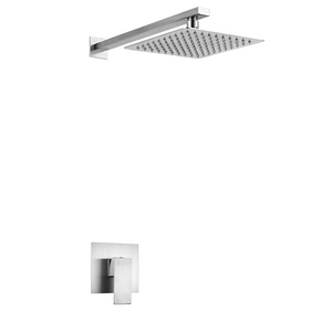 Samliyu Baño Sistema de ducha oculta Juego de ducha de ducha montada en la lluvia Juego de grifa de ducha cuadrada cepillada
