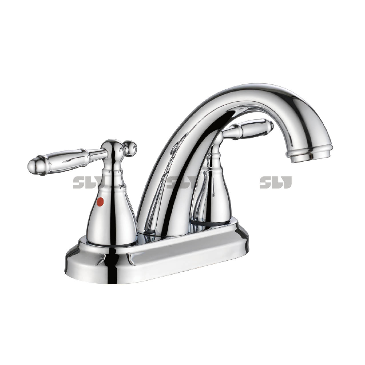 Grifo de lavabo SLY Grifo central de 4 pulgadas Grifo de baño con palanca cromada