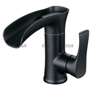 Grifo de cuenca de un solo agujero negro de acero inoxidable de acero inoxidable