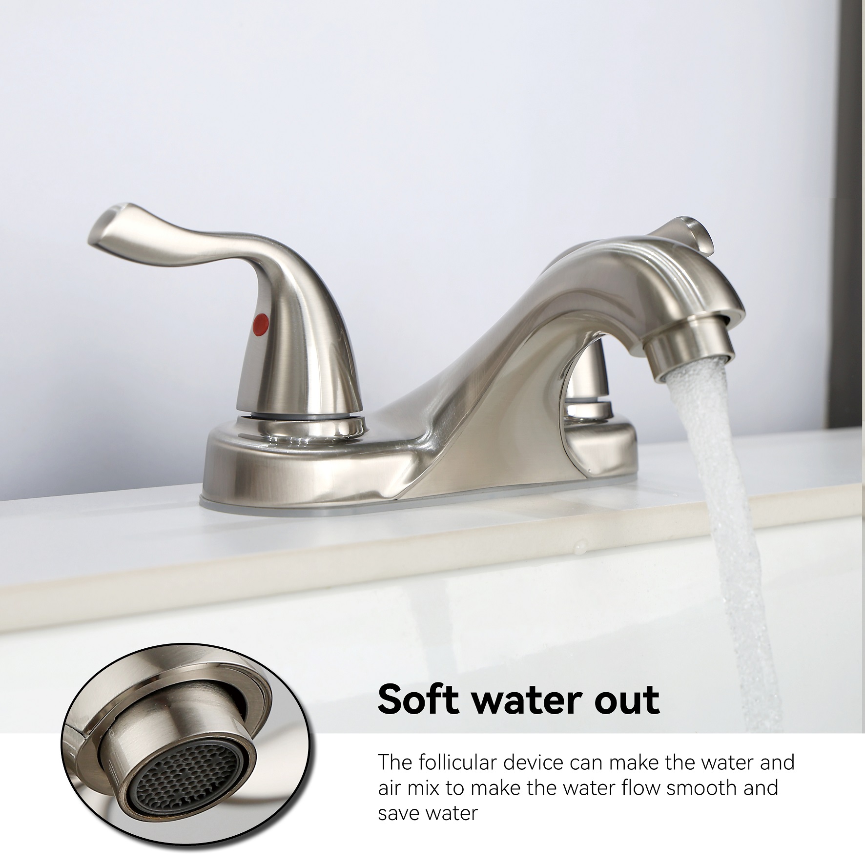 Níquel cepillado con cepillado moderno de lavabo de baño de baño monte de la cubierta de la cubierta de la cuenca del lavado de encimera