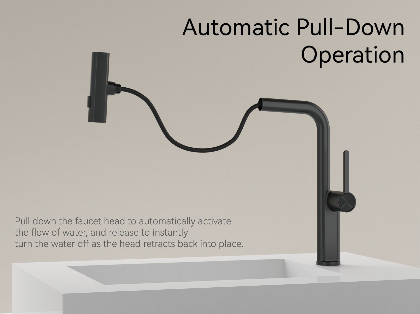 grifo negro para fregadero de cocina