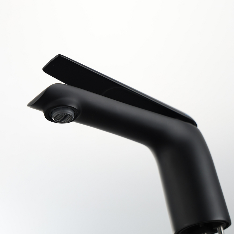 Sly Brass Matte Black Many Smane Single Many Basin Taucet, grifos de baño para lavamanos del recipiente