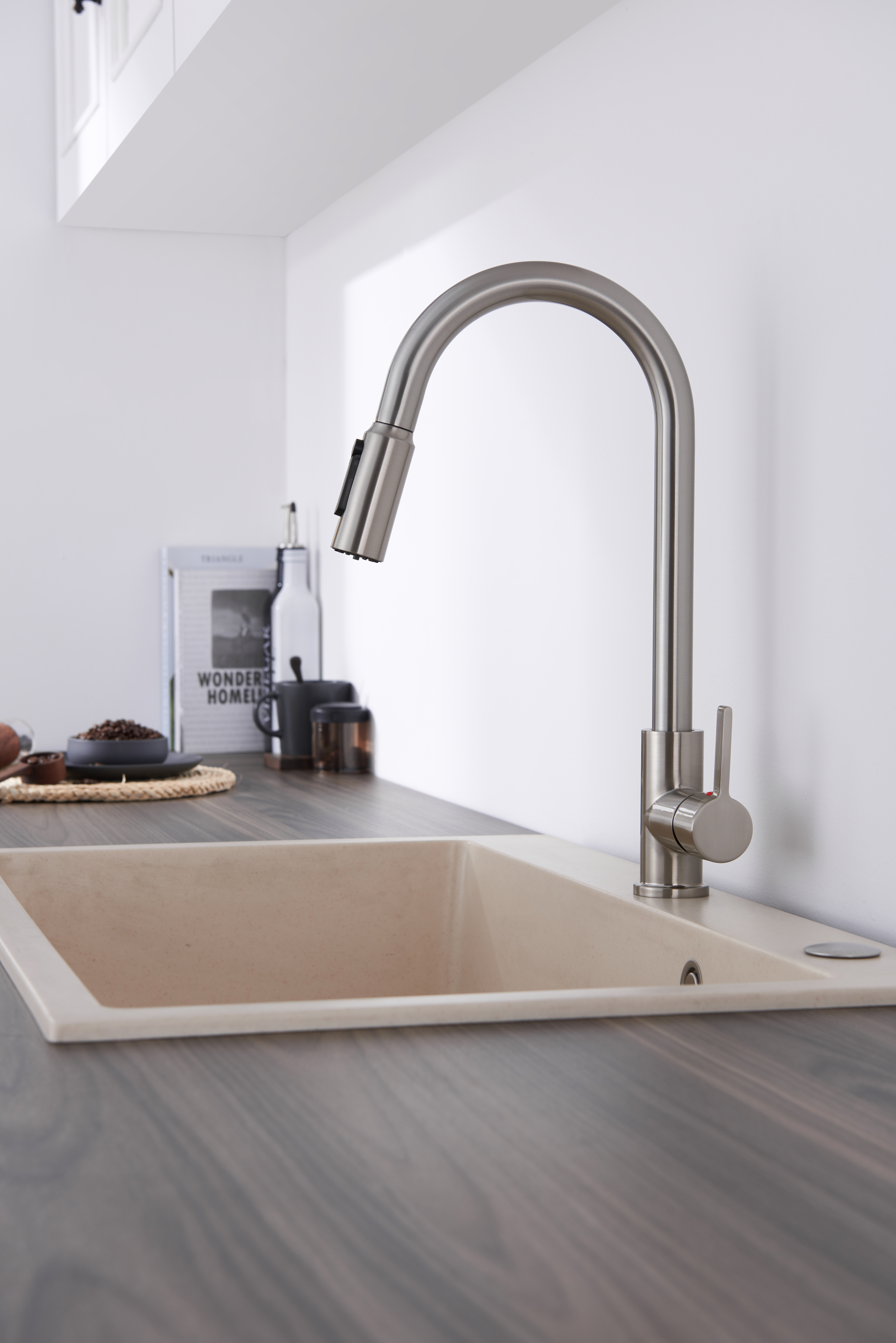 Filtro de agua Sly 304 Cepillado Níquel Retir la cocina grifo de cocina de 3 vías