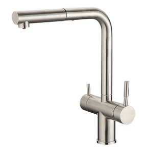 Filtro de filtro Sly agua cepillada de níquel grifo de cocina al por mayor de 3 vías