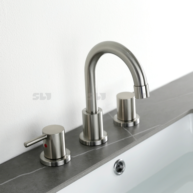 3 agujeros de 8 pulgadas grifo de agua para el lavabo del lavabo del lavabo del baño.