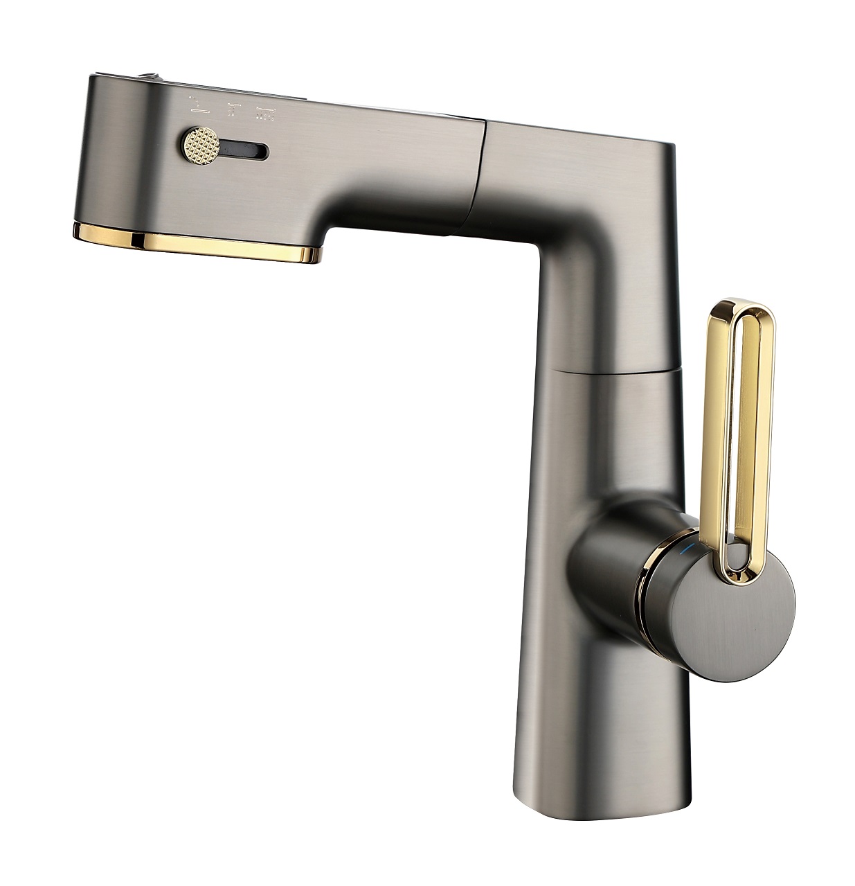 Sly zinc cepillado baño de metal de metal caliente y frío sencillo de lavado de lavado de la mano del grifo