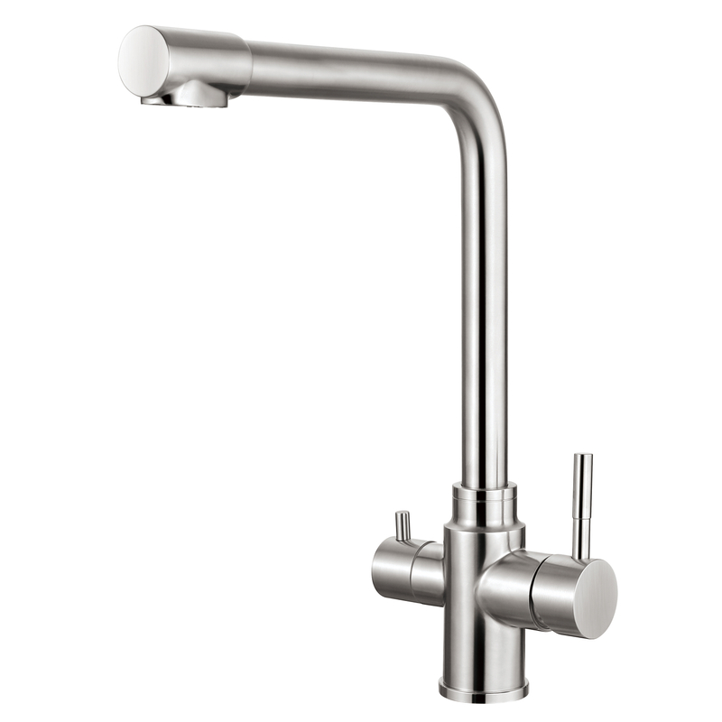 Sly dos manijas cepilladas de níquel grifos de cocina purificada toque de agua fría caliente filtración de agua grifo y grifos