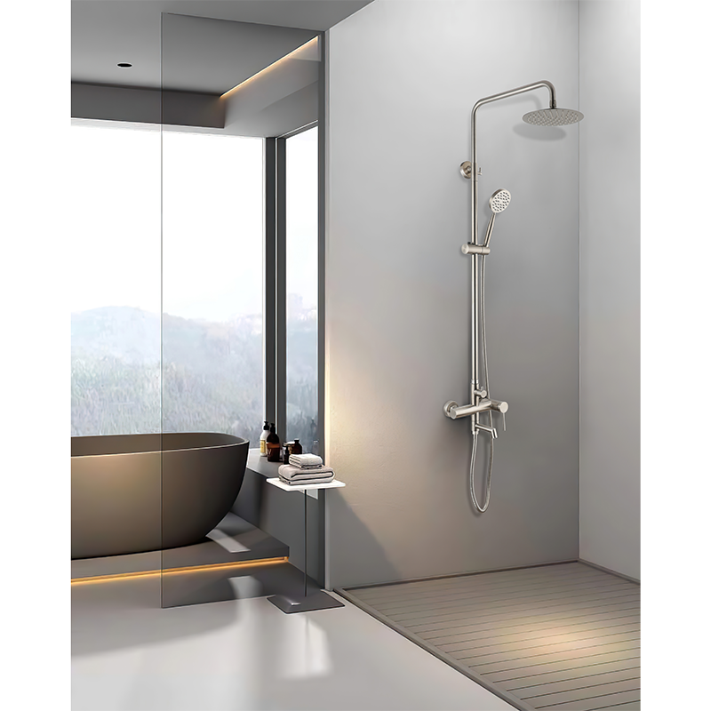 Samliyu al por mayor de la pared montado en la pared del grifo de ducha sencilla acero inoxidable de acero inoxidable lluvia de la cascada del cabezal de ducha