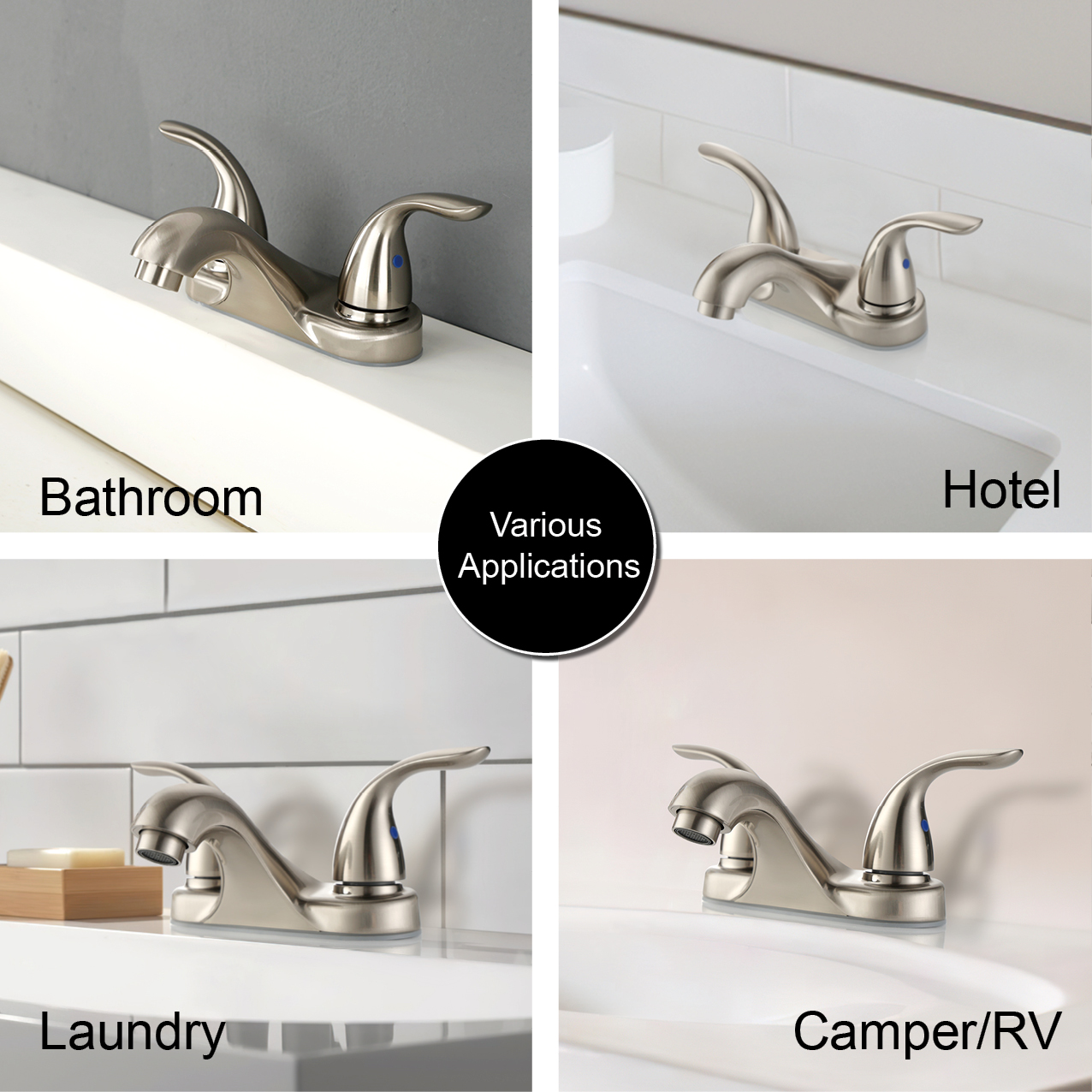 Sly cepillado níquel Nuevo diseño de lujo Taps de baño Mezclador de fregadero de fregadero