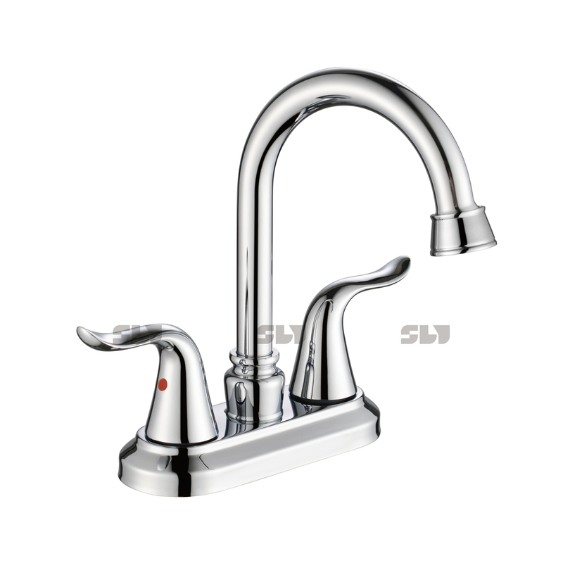 Grifo mezclador de lavabo duradero de dos manijas SLY Grifo mezclador contemporáneo cromado