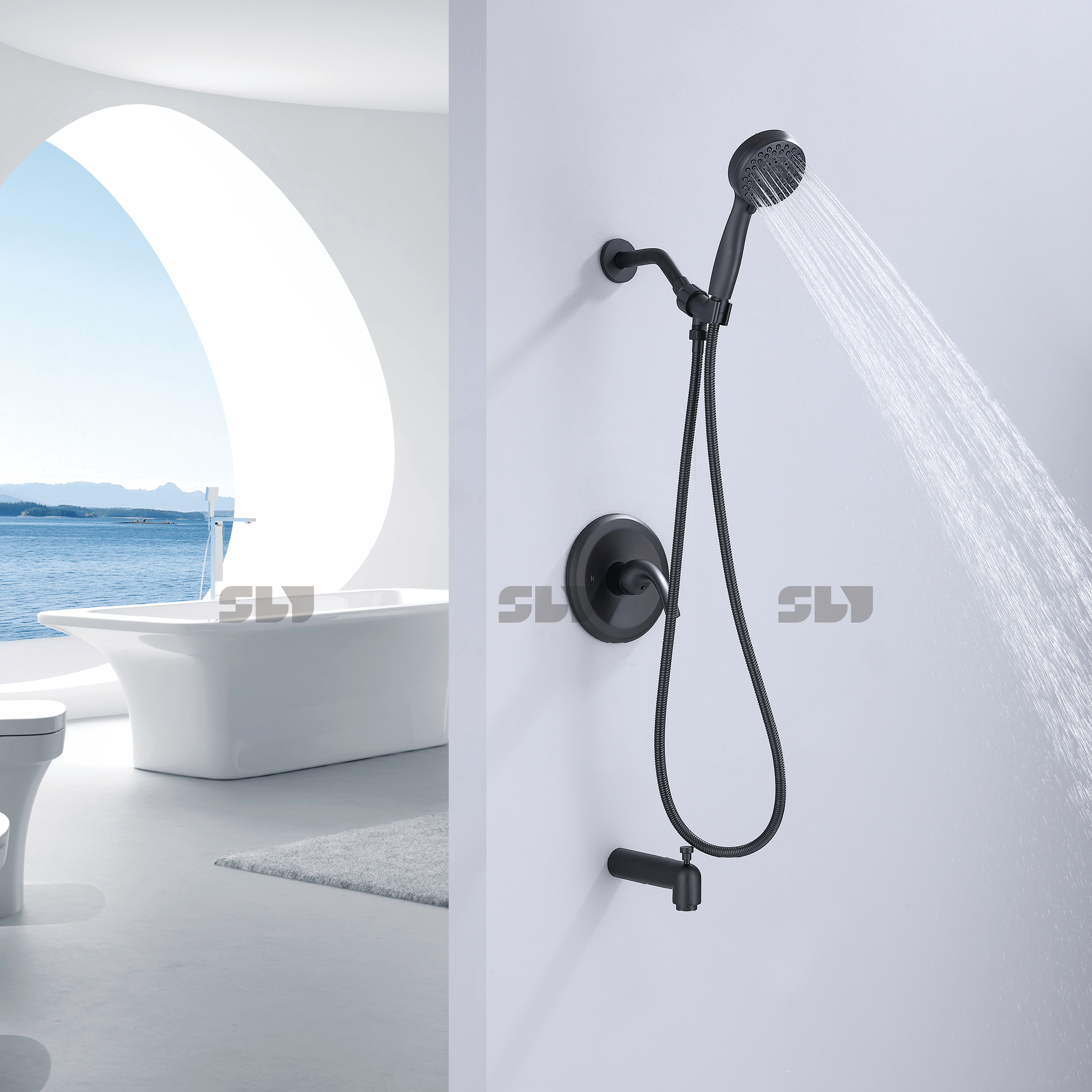 Juego combinado de ducha Juego de moldura de ducha para ba&ntilde;o