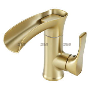 Sly China Factory Suministro al por mayor del grifo de cuenca de oro cepillada para el baño doméstico