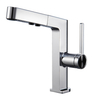 Pistola de zinc de metal de metal moderno de baño de baño de baño de un solo agujero de mango de lavabo de mango de mango